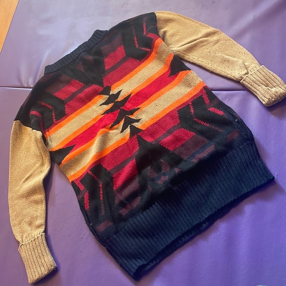 L.a.m.b Gwen SzM Stefani pendleton pattern tunic sweater pockets - Picture 1 of 8